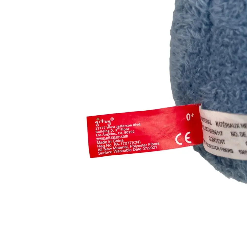 Gitzy Blue Teddy Bear Polka Dot Ribbon 160120 9.5